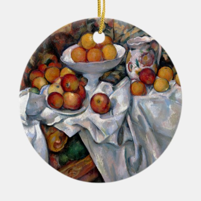 Still Life Orange - Paul Cezanne Malerei Art Keramik Ornament (Vorne)