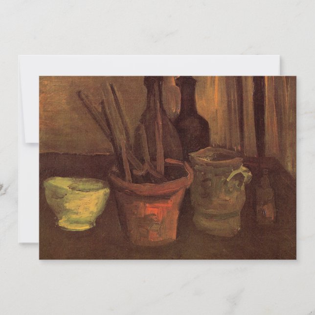 Still Life Pinsel in Pot von Vincent van Gogh (Vorderseite)