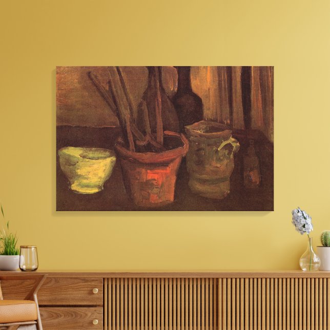 Still Life Pinsel in Pot von Vincent van Gogh Leinwanddruck (Insitu (Wohnzimmer))