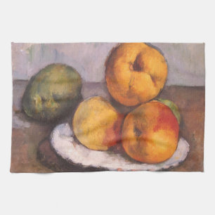 Still Life Quince, Äpfel, Birnen von Paul Cezanne Handtuch