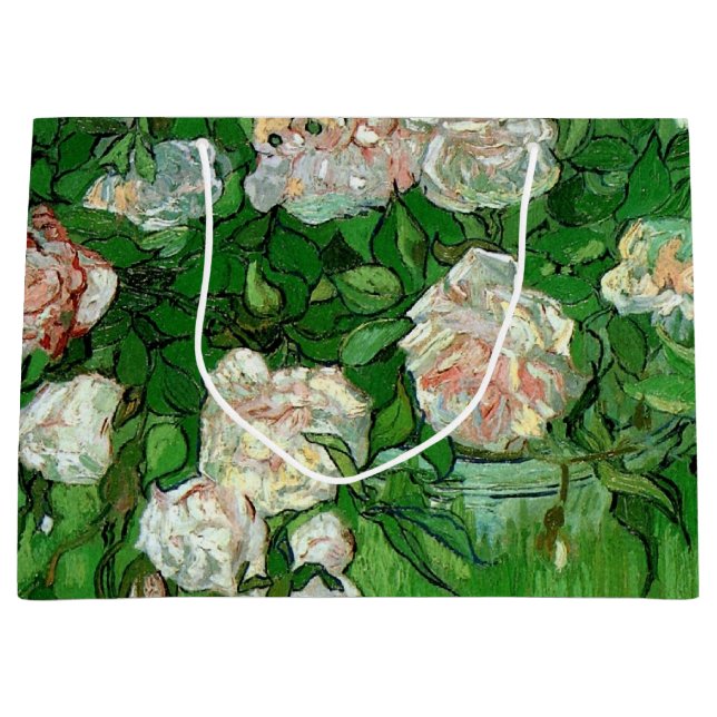 Still Life: Roses von Vincent van Gogh Große Geschenktüte (Vorderseite)