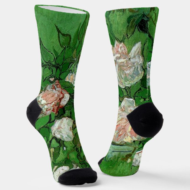 Still Life: Roses von Vincent van Gogh Socken (Gewinkelt)
