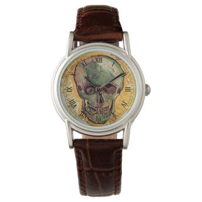Still Life Skull von Vincent van Gogh Armbanduhr (Vorderseite)
