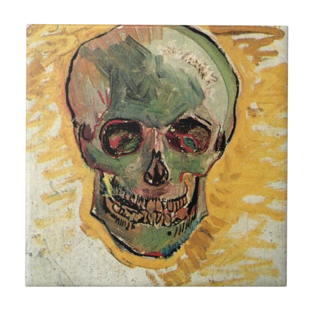 Still Life Skull von Vincent van Gogh Fliese (Vorderseite)