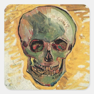 Still Life Skull von Vincent van Gogh Quadratischer Aufkleber