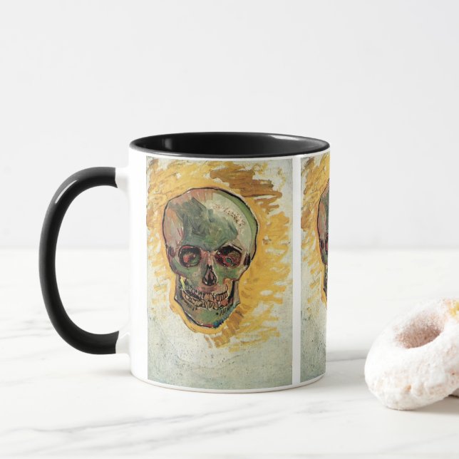 Still Life Skull von Vincent van Gogh Tasse (Mit Donut)