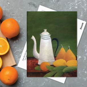 Still Life Teapot Frucht Henri Rousseau Postkarte
