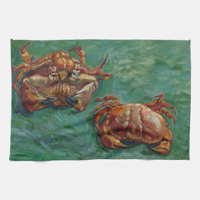 Still Life Two Crabs von Vincent van Gogh Geschirrtuch (Horizontal)