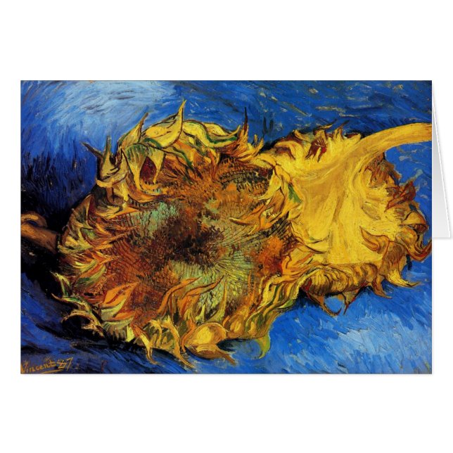 Still Life Two Cut Sonnenblumen von Vincent van Go (Vorderseite (Horizontal))