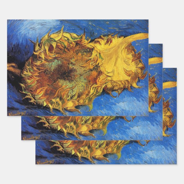 Still Life Two Cut Sonnenblumen von Vincent van Go Geschenkpapier Set (Set)