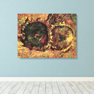 Still Life Two Cut Sonnenblumen von Vincent van Go Leinwanddruck