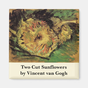 Still Life Two Cut Sonnenblumen von Vincent van Go Magnet