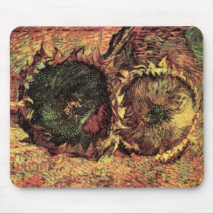 Still Life Two Cut Sonnenblumen von Vincent van Go Mousepad