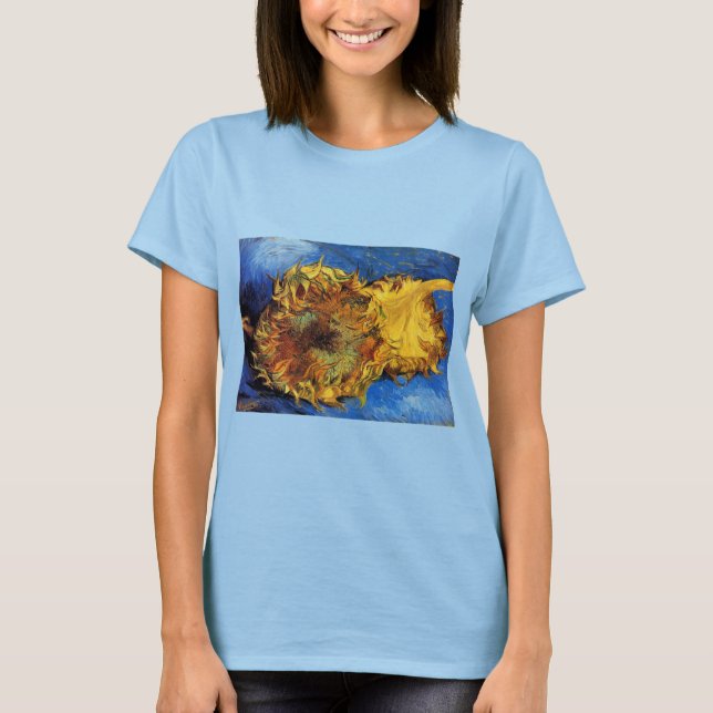 Still Life Two Cut Sonnenblumen von Vincent van Go T-Shirt (Vorderseite)