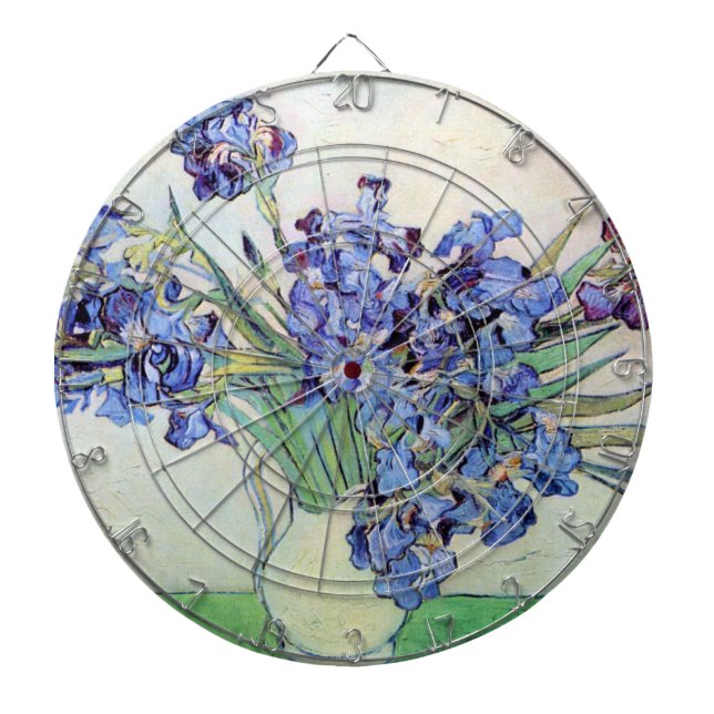 Still Life Vase mit Irisch von Vincent van Gogh Dartscheibe (vorne)