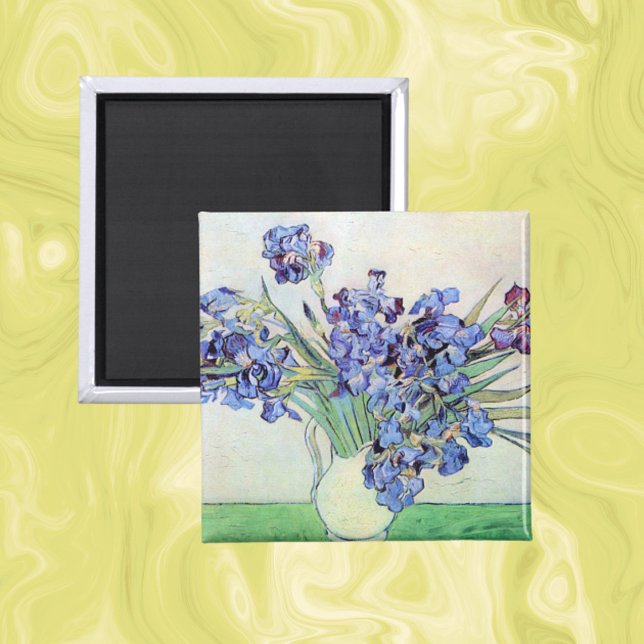 Still Life Vase mit Irisch von Vincent van Gogh Magnet (Von Creator hochgeladen)