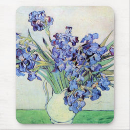 Still Life Vase mit Irisch von Vincent van Gogh Mousepad