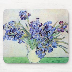 Still Life Vase mit Irisch von Vincent van Gogh Mousepad