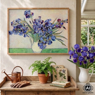 Still Life Vase mit Irisch von Vincent van Gogh Poster