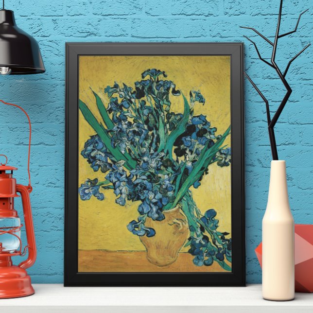 Still Life Vase mit Irisch von Vincent van Gogh Poster (Von Creator hochgeladen)