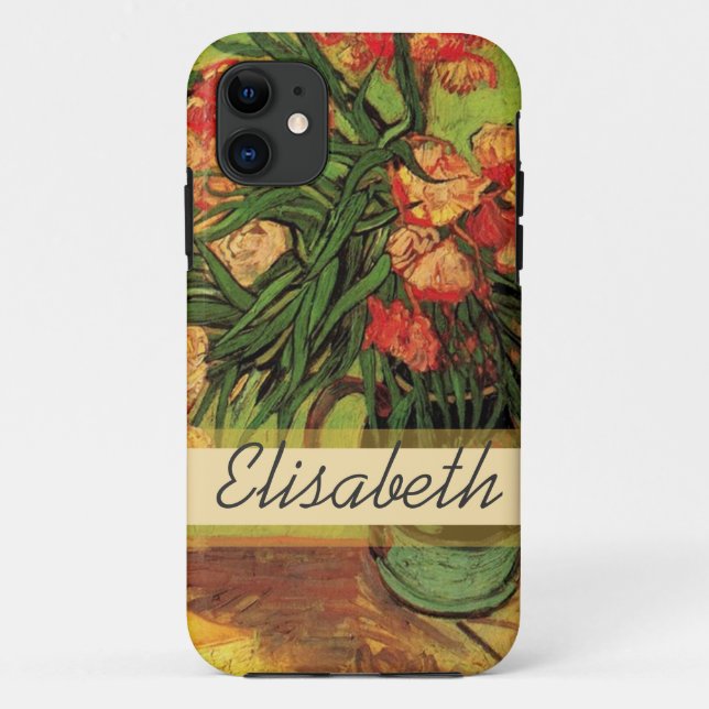 Still Life Vase mit Oleanders und Books, Van Gogh Case-Mate iPhone Hülle (Rückseite)