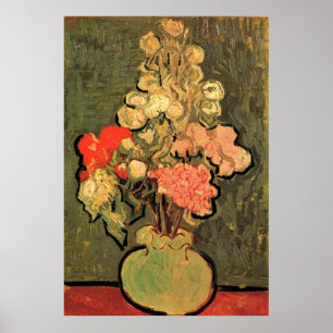 Still Life Vase mit Rose Mallows von Van Gogh Poster