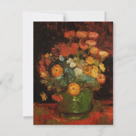 Still Life Vase mit Zinnias von Vincent van Gogh
