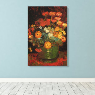 Still Life Vase mit Zinnias von Vincent van Gogh Leinwanddruck