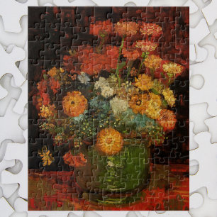 Still Life Vase mit Zinnias von Vincent van Gogh Puzzle