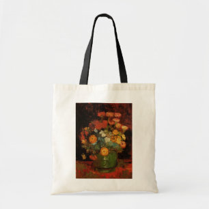 Still Life Vase mit Zinnias von Vincent van Gogh Tragetasche