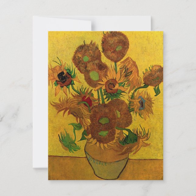 Still Life Vase w 15 Sonnenblumen Vincent van Gogh (Vorderseite)