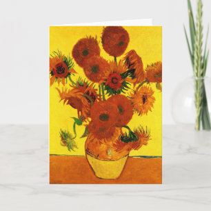 Still Life Vase w 15 Sonnenblumen Vincent van Gogh Karte