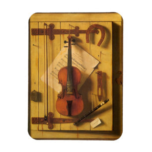 Still Life Violin and Music of William Harnett Magnet