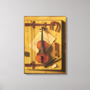 Still Life Violin and Music von William Harnett Leinwanddruck