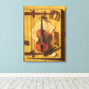 Still Life Violin and Music von William Harnett Leinwanddruck