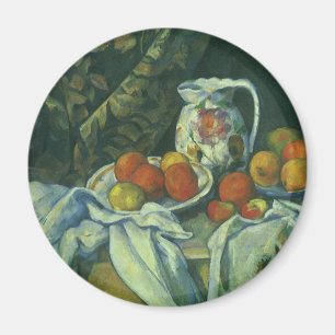 Still Life, Vorhang und Pitcher von Paul Cezanne Magnet
