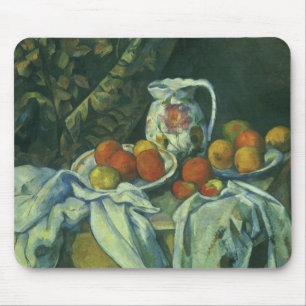 Still Life, Vorhang und Pitcher von Paul Cezanne Mousepad