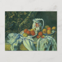 Still Life, Vorhang und Pitcher von Paul Cezanne