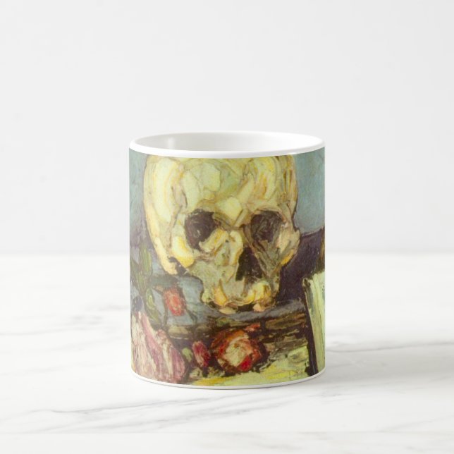 Still Life w Skull, Candle, Book by Paul Cezanne Kaffeetasse (Mittel)