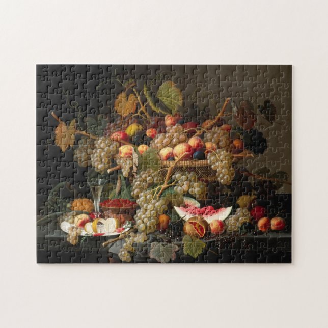 Still life with fruit painting puzzle (Horizontal)
