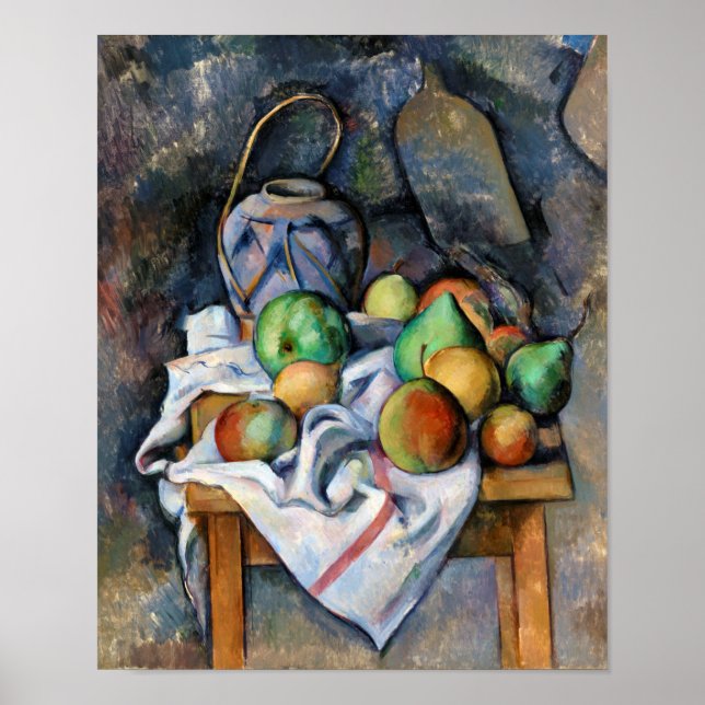 Still Life with Fruits, Paul Cezanne Poster (Vorne)