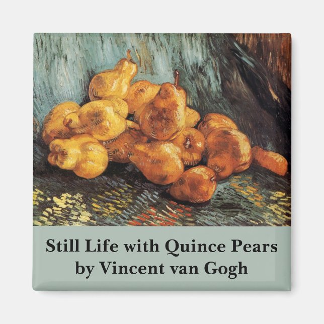 Still Life with Quince Pears by Vincent van Gogh Magnet (Vorne)