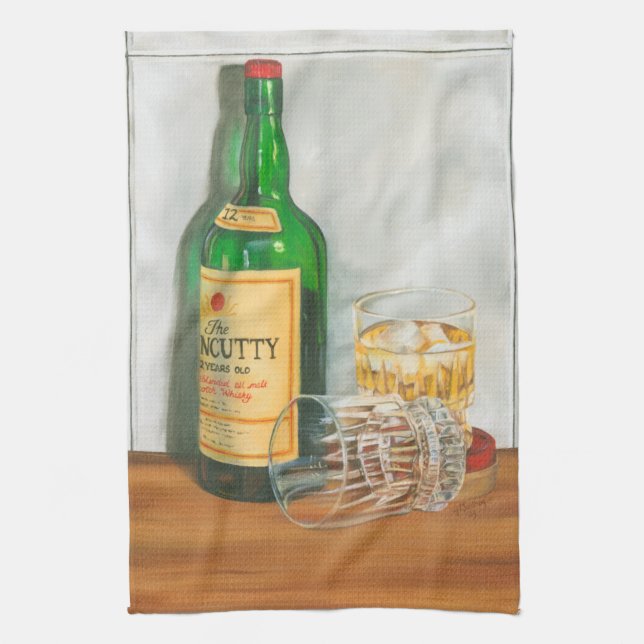 Still Life with Scotch von Jennifer Goldberger Handtuch (Vertikal)