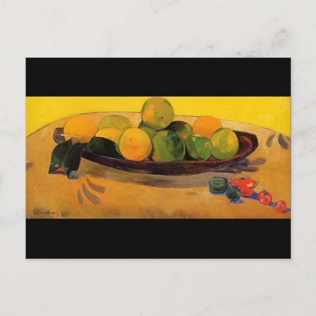 'Still Life with Tahitian Orange' - Paul Gauguin Postkarte (Vorderseite)