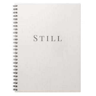 Still – Minimalistische Typografie-Notizbuch Notizblock