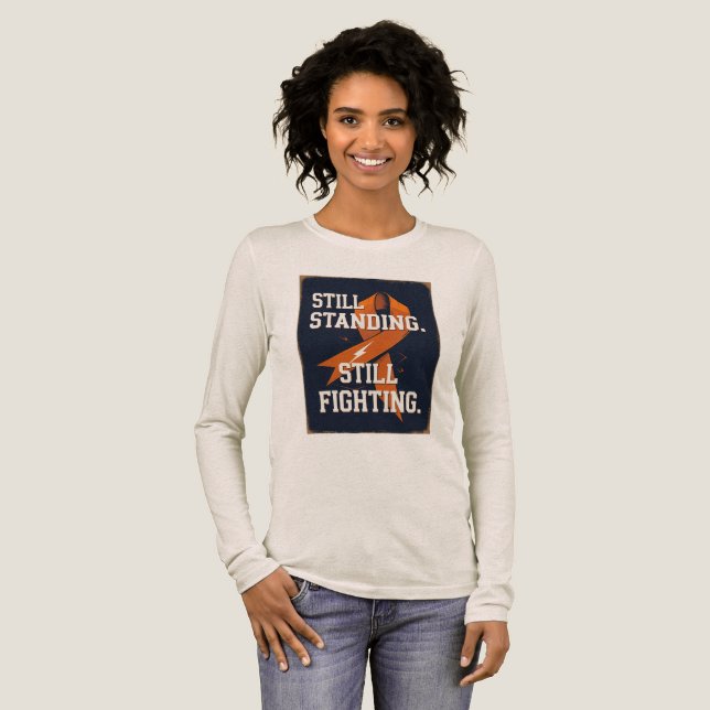"Still Standing. Still Fighting."T-Shirt Tri-Blend Shirt (Volle Vorderseite)