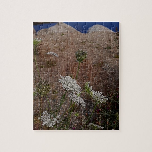 Still Wasser mit Wildblumenufer Puzzle (Vertikal)