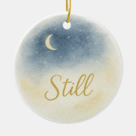 “Still” Watercolor Christmas Ornament