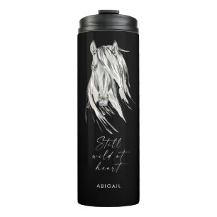 Still Wild in Heart Individuelle Name Black Thermosbecher