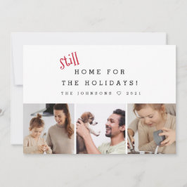 Still Zuhause für die Holidays Funny 2021 Fotos Feiertagskarte